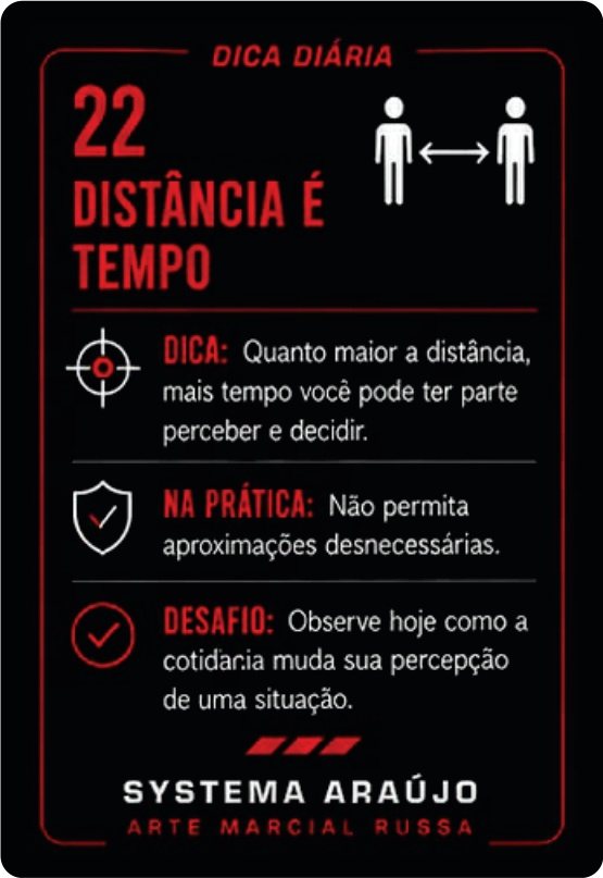 Prévia do card Distância é tempo